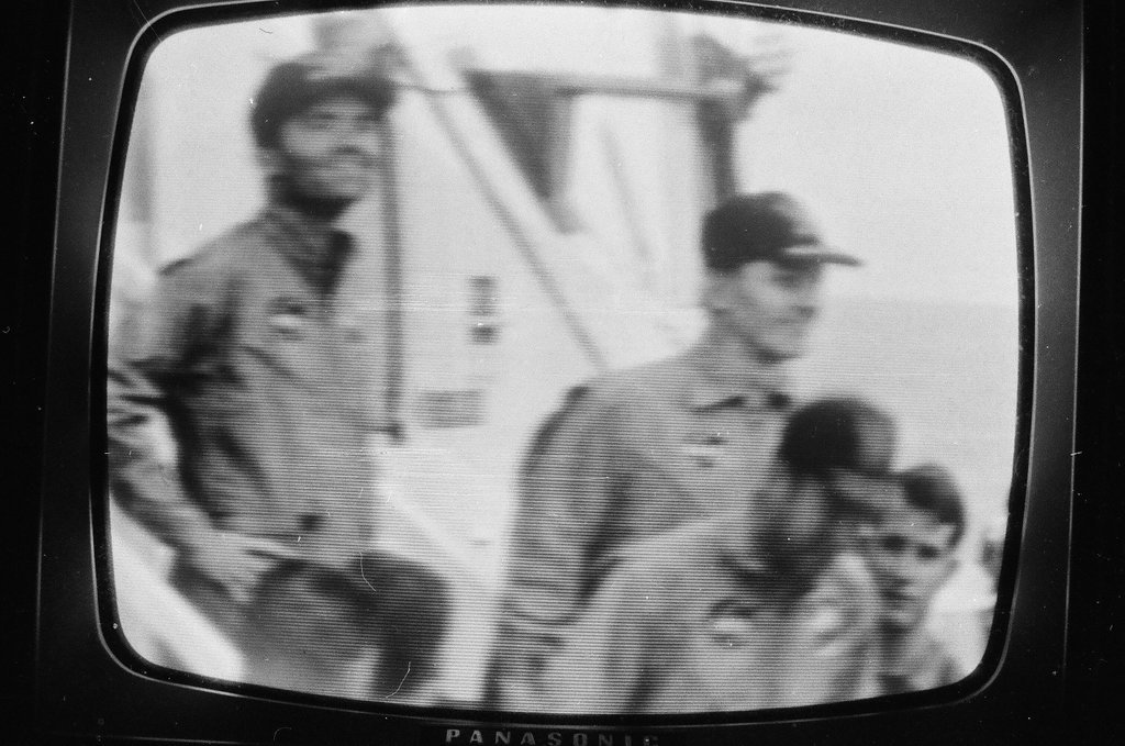 Television depicting Apollo 13 capsule splashdown - Howard Lyon for Chicago Sun-Times