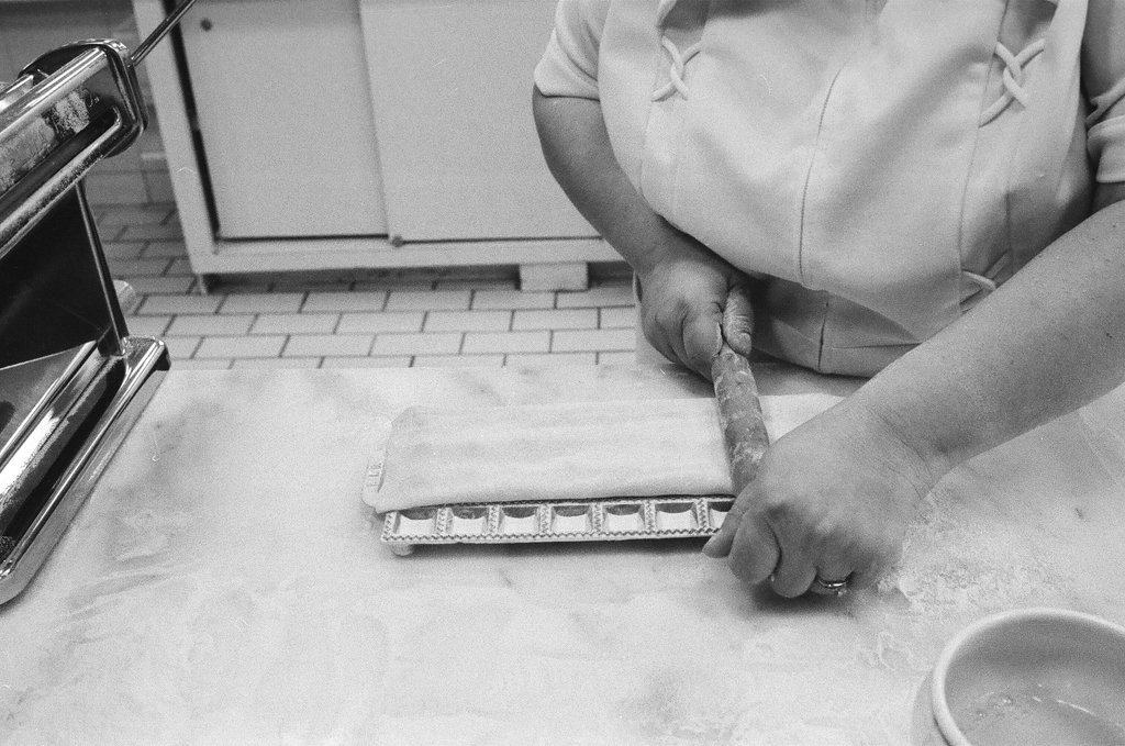 A woman making ravioli at the Pump Room - Chicago Sun-Times