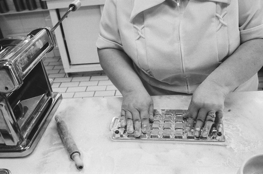 A woman making ravioli at the Pump Room - Chicago Sun-Times