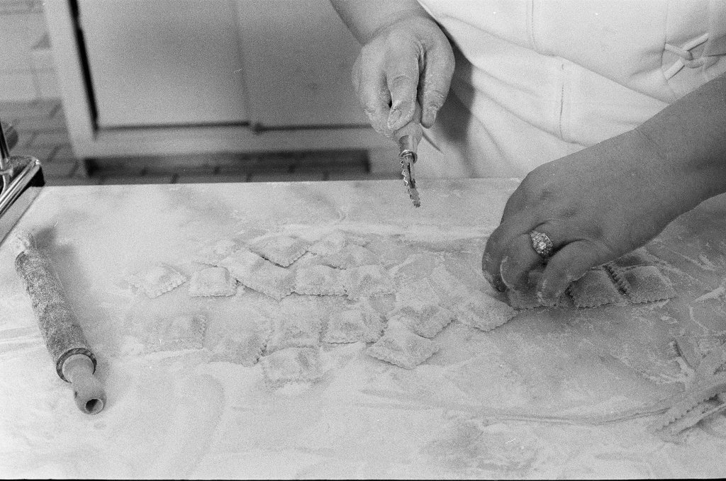 A woman making ravioli at the Pump Room - Chicago Sun-Times