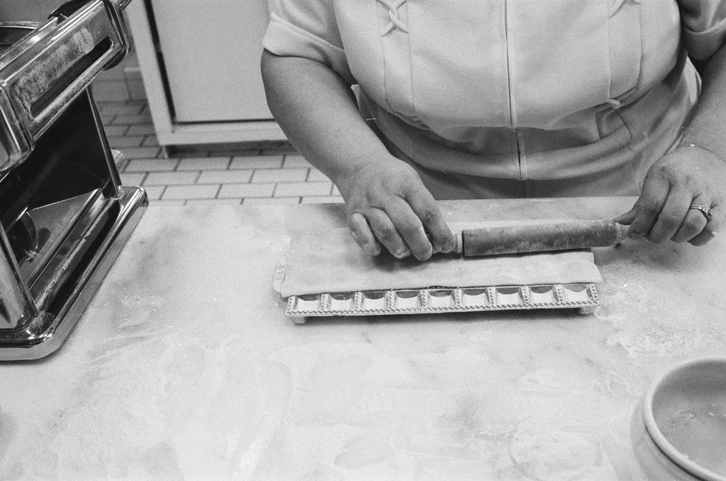 A woman making ravioli at the Pump Room - Chicago Sun-Times