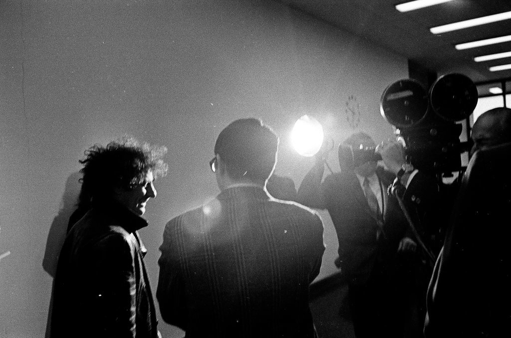 Abbie Hoffman at Criminal Court Building - Larry Graff for Chicago Sun-Times