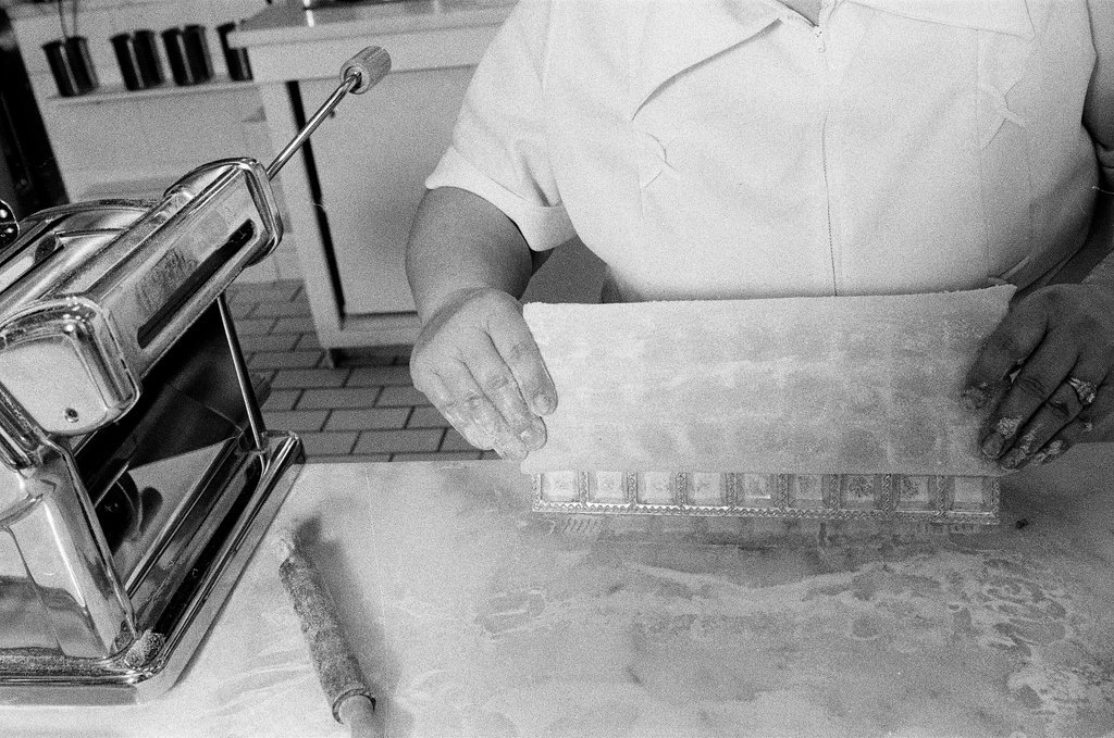 A woman making ravioli at the Pump Room - Chicago Sun-Times