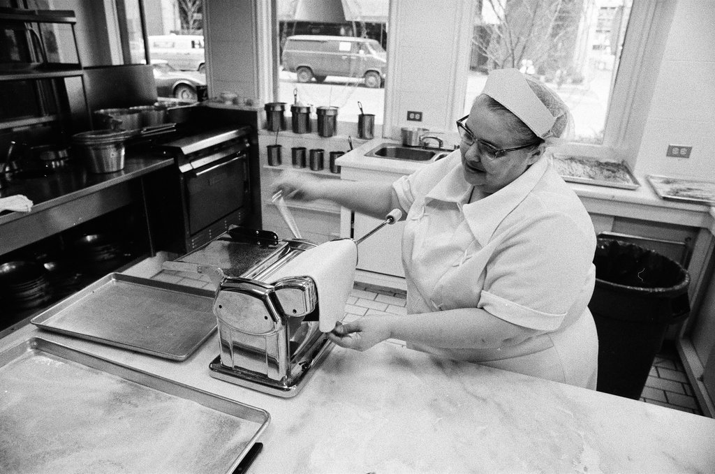 A woman making ravioli at the Pump Room - Chicago Sun-Times