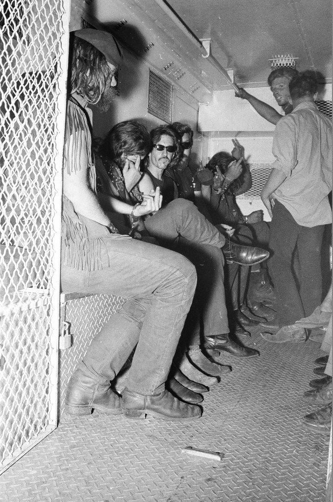 Motorcycle gang at police station - Chicago Sun-Times