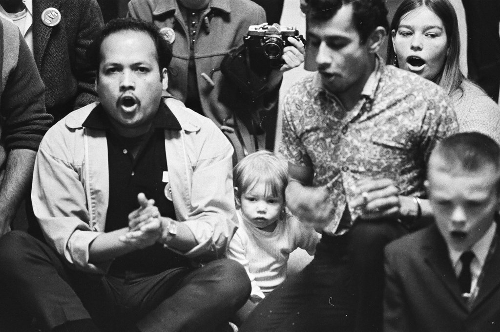 Protesters in the Cook County Building - Chicago Sun-Times