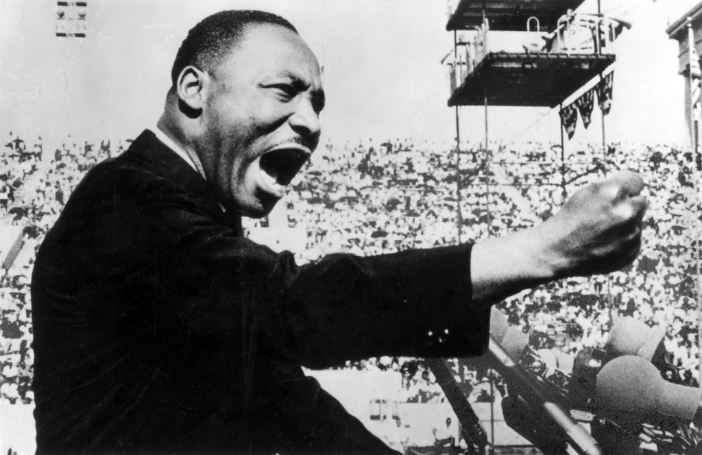 Dr. Martin Luther King, Jr. at a Chicago Freedom Movement rally - John Tweedle for Chicago Sun-Times