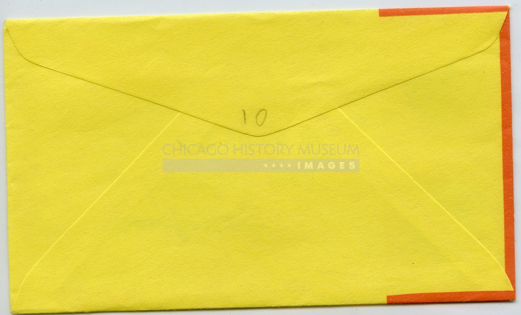 Reverse of Ansco processing envelope owned by Vivian Maier - Ansco