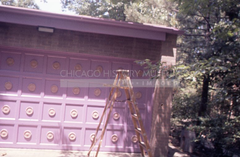 Purple garage door - Maier, Vivian