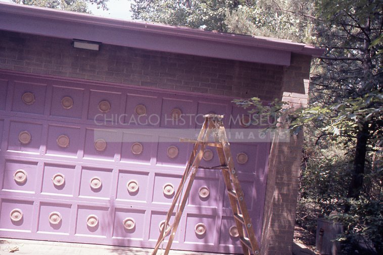 Purple garage door - Maier, Vivian
