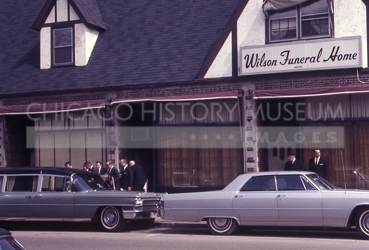 Pall bearer outside of Wilson Funeral Home - Maier, Vivian