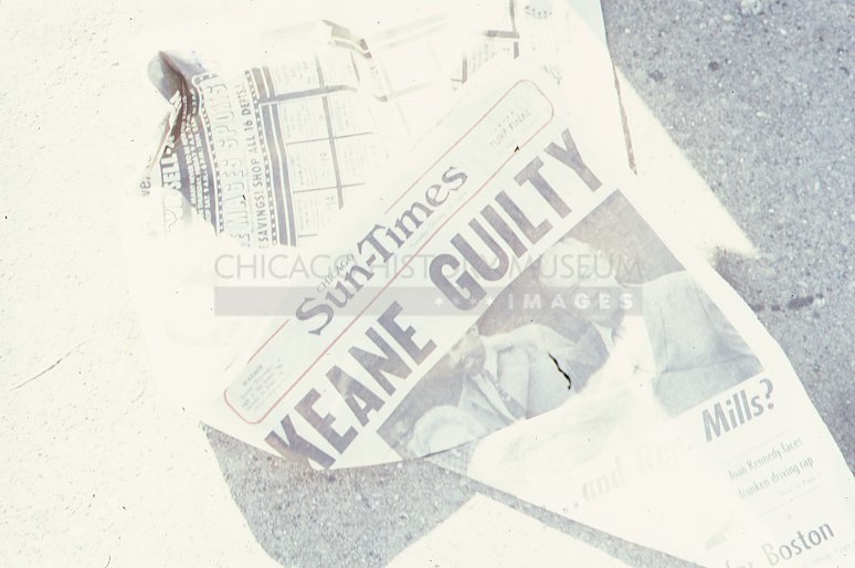 Chicago Sun-Times newspaper at rummage sale at Kenilworth Union Church - Maier, Vivian