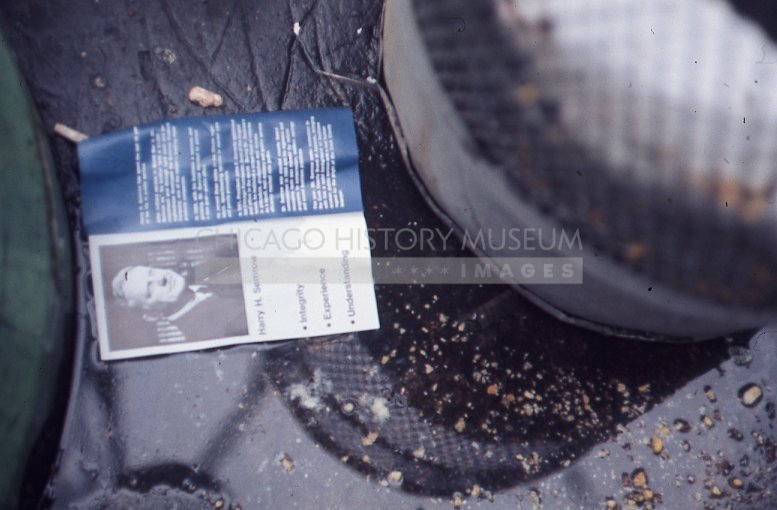 Pamphlet and garbage can - Maier, Vivian