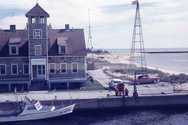 Coast Guard building and boat - Maier, Vivian