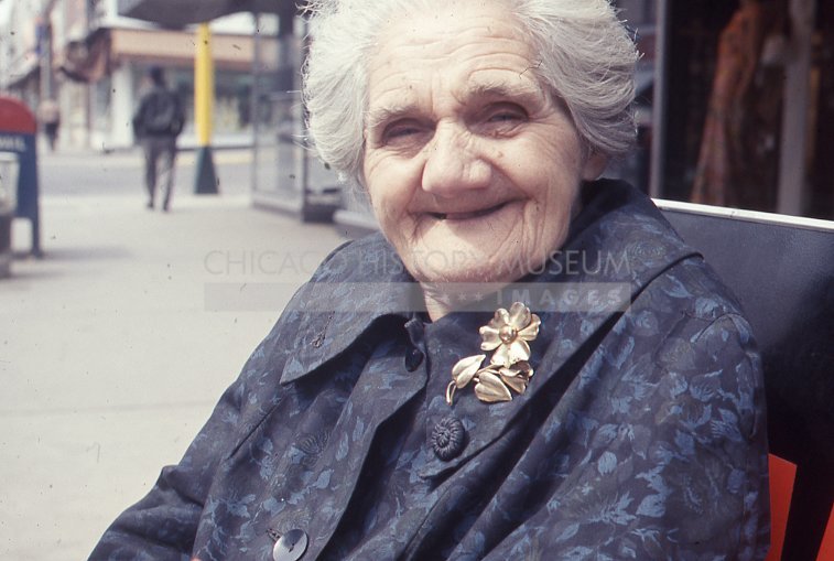 Woman with a flower pin - Maier, Vivian
