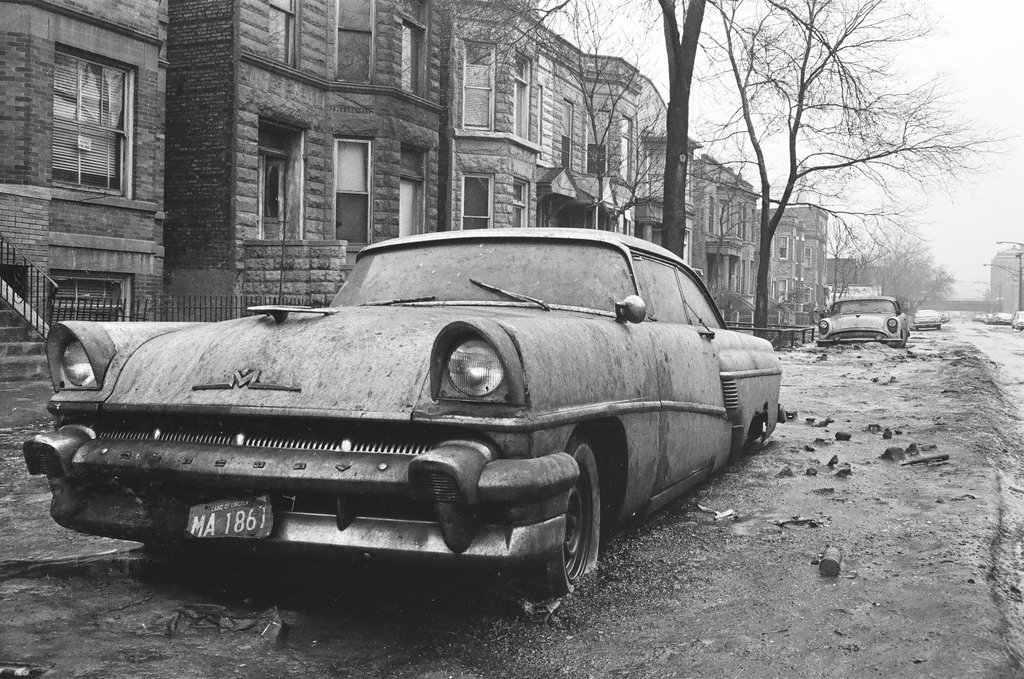 Three abandoned cars across Chicago - Gene Pesek for Chicago Sun-Times