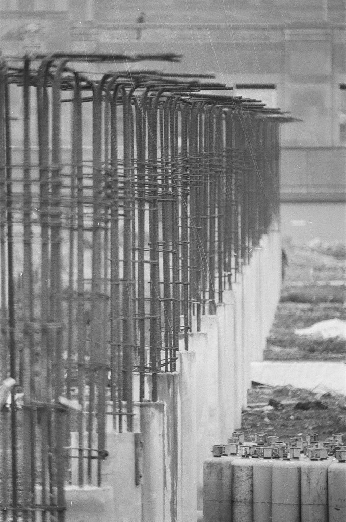 Parking garage construction - Fred Stein for Chicago Daily News