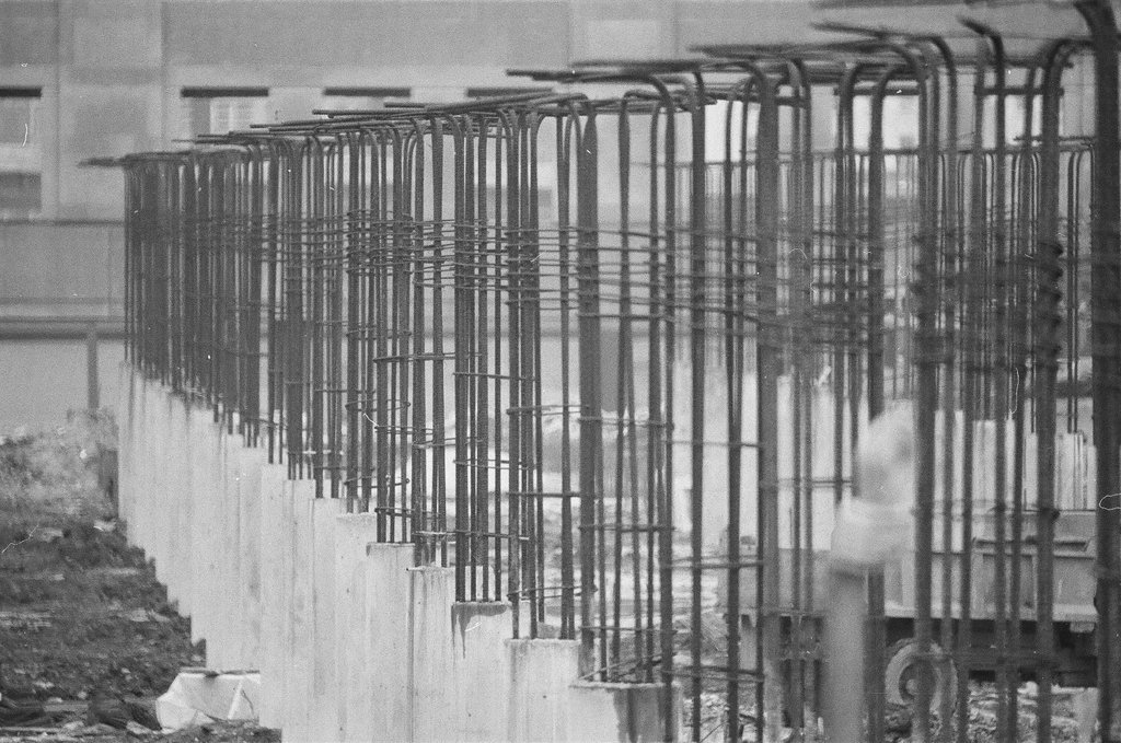 Parking garage construction - Fred Stein for Chicago Daily News