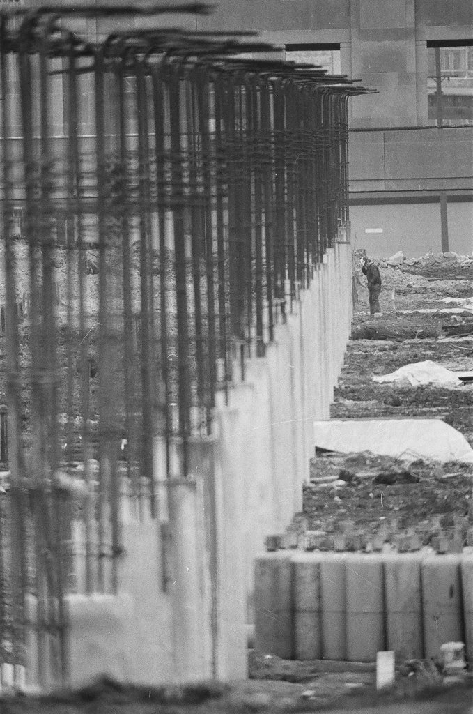 Parking garage construction - Fred Stein for Chicago Daily News