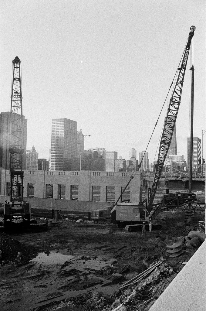 Grant Park parking lot construction - Carmen Reporto for Chicago Sun-Times