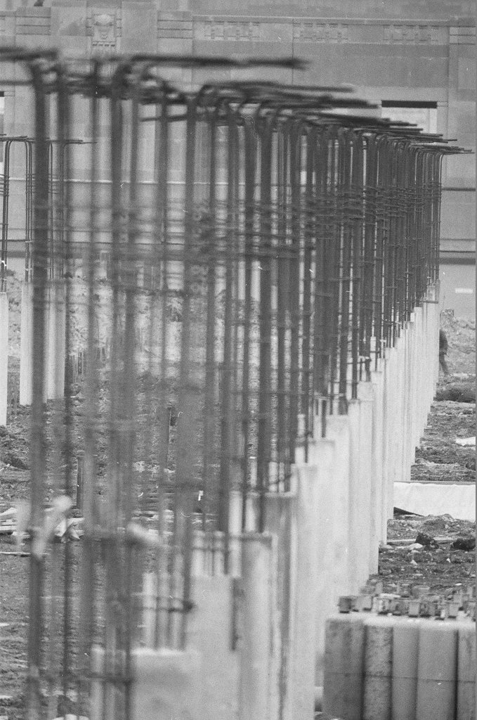 Parking garage construction - Fred Stein for Chicago Daily News