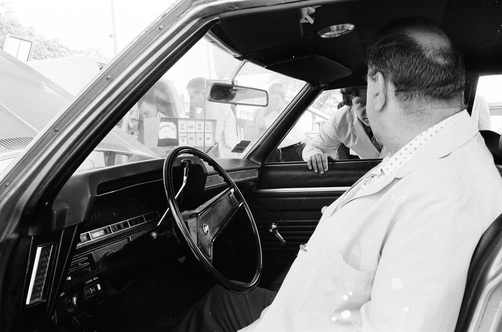 First day of auto emission testing at Soldier Field - Larry Graff for Chicago Sun-Times