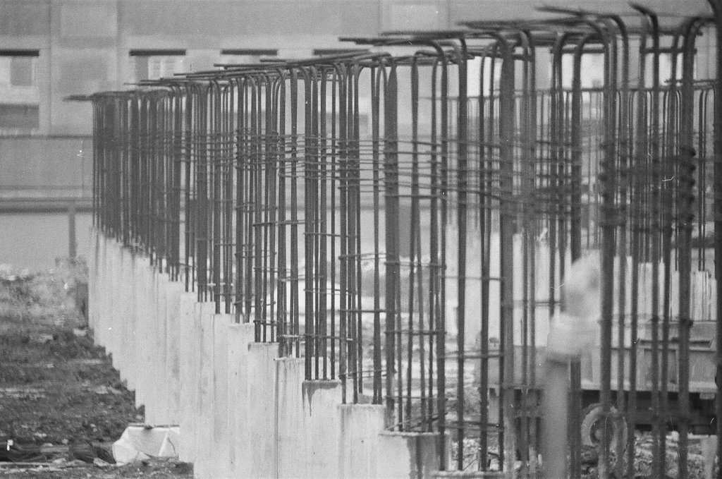 Parking garage construction - Fred Stein for Chicago Daily News