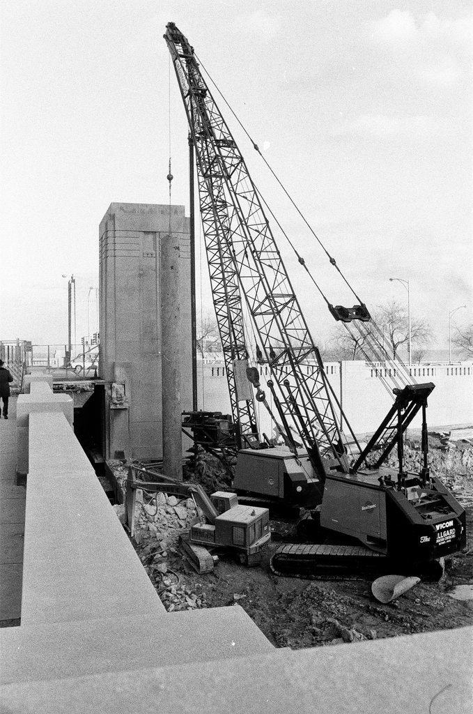 Grant Park parking lot construction - Carmen Reporto for Chicago Sun-Times