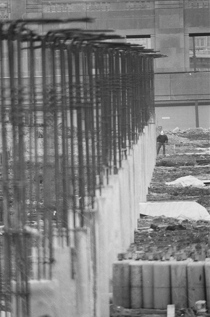 Parking garage construction - Fred Stein for Chicago Daily News