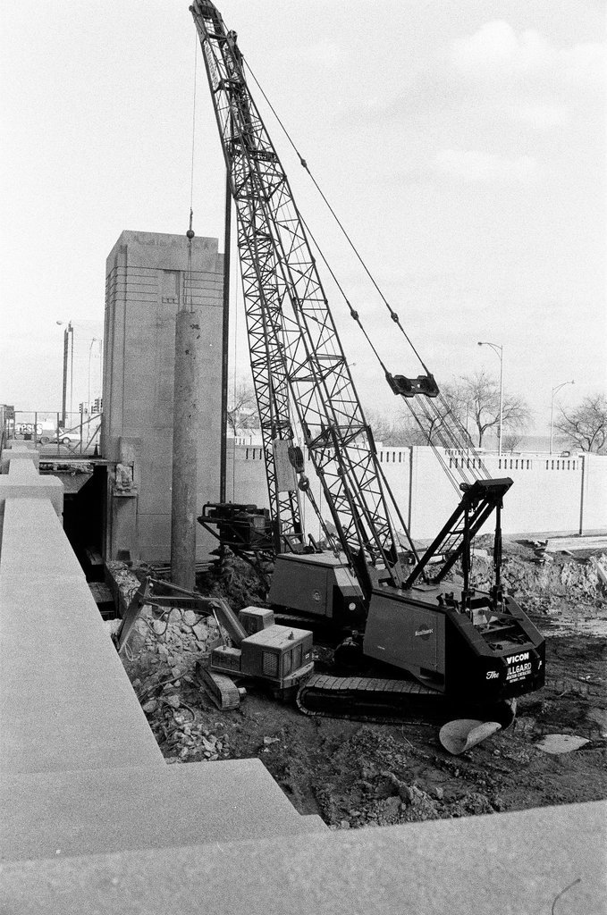 Grant Park parking lot construction - Carmen Reporto for Chicago Sun-Times
