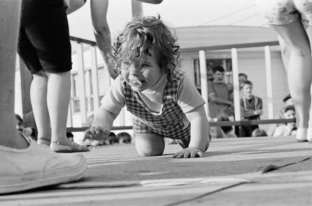 Baby crawling contest at Back of the Yards Family Fun Fair - Howard D. Simmons for Chicago Sun-Times