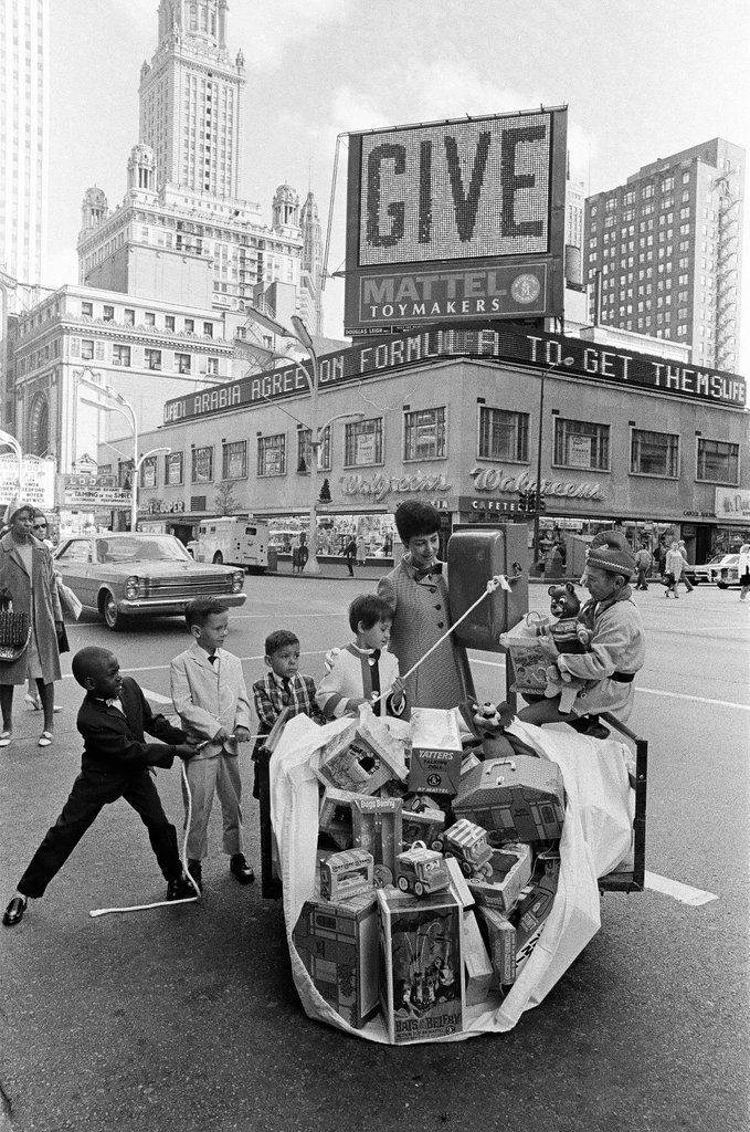 Crusade of Mercy billboard switch-on - Bob Langer for Chicago Sun-Times