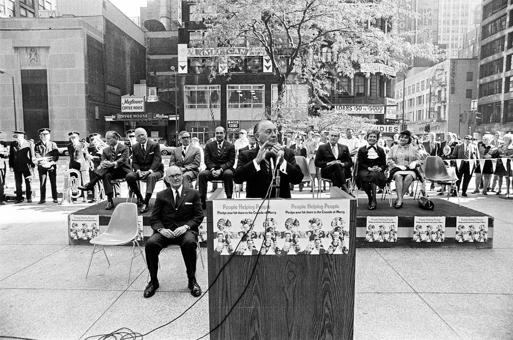 Crusade of Mercy flag-raising - John H. White for Chicago Sun-Times