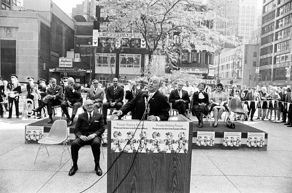 Crusade of Mercy flag-raising - John H. White for Chicago Sun-Times