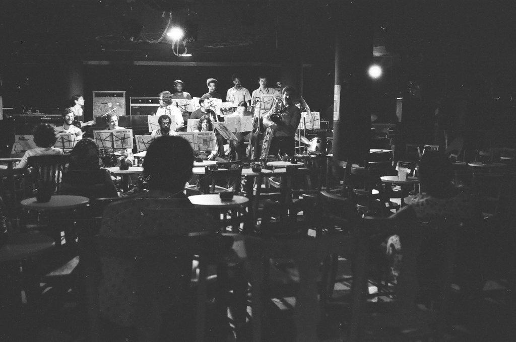 The Big Jazz Band plays at the Northside Auditorium Bar - Jim Mescall for Chicago Sun-Times