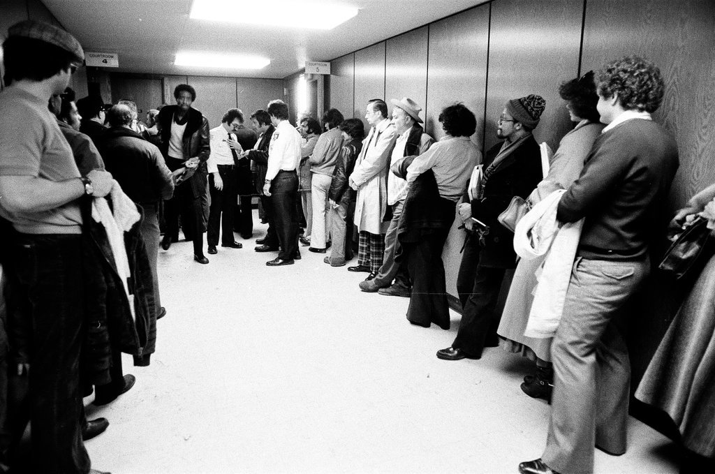 Crowd at Traffic Court - Jim Frost for Chicago Sun-Times
