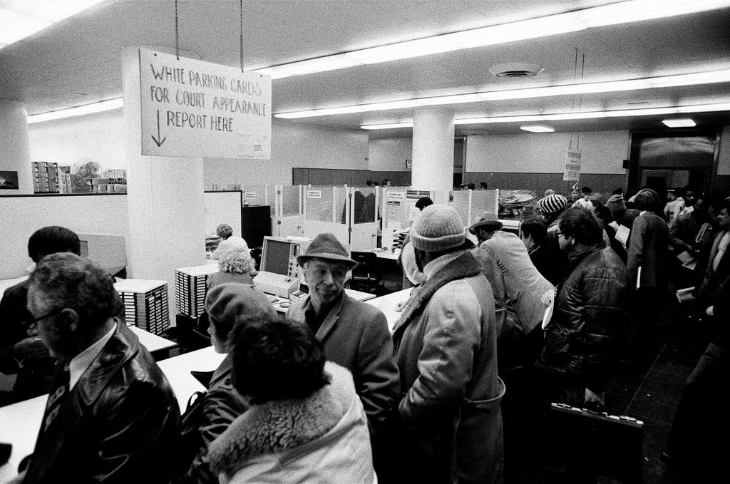 Crowd at Traffic Court - Jim Frost for Chicago Sun-Times