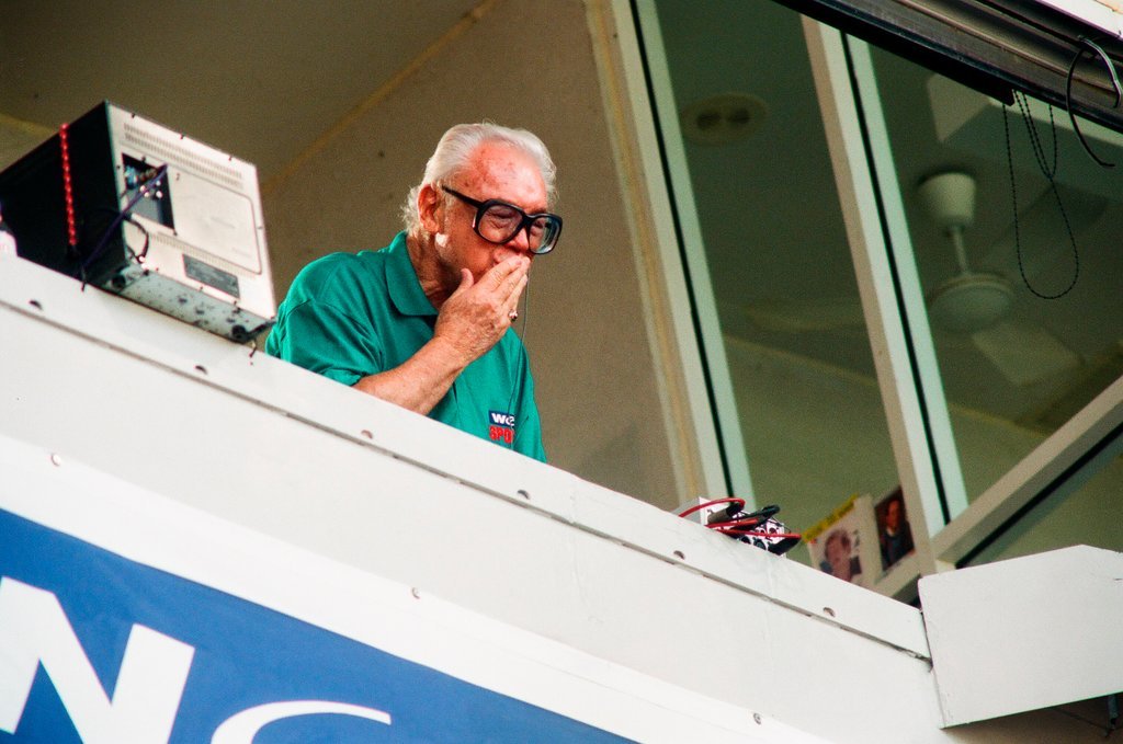 Harry Caray returns to Wrigley Field after illness - Pablo Martinez Monsivais for Chicago Sun-Times