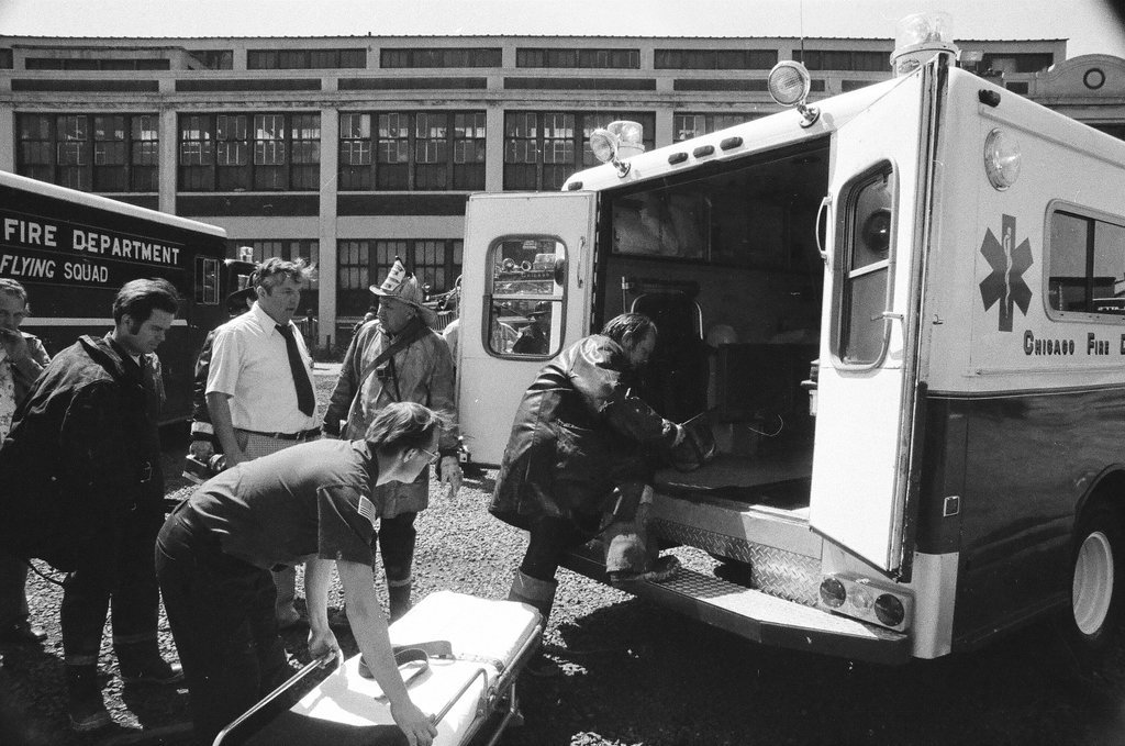 Firefighters treated for smoke inhalation - Jack Lenahan for Chicago Sun-Times