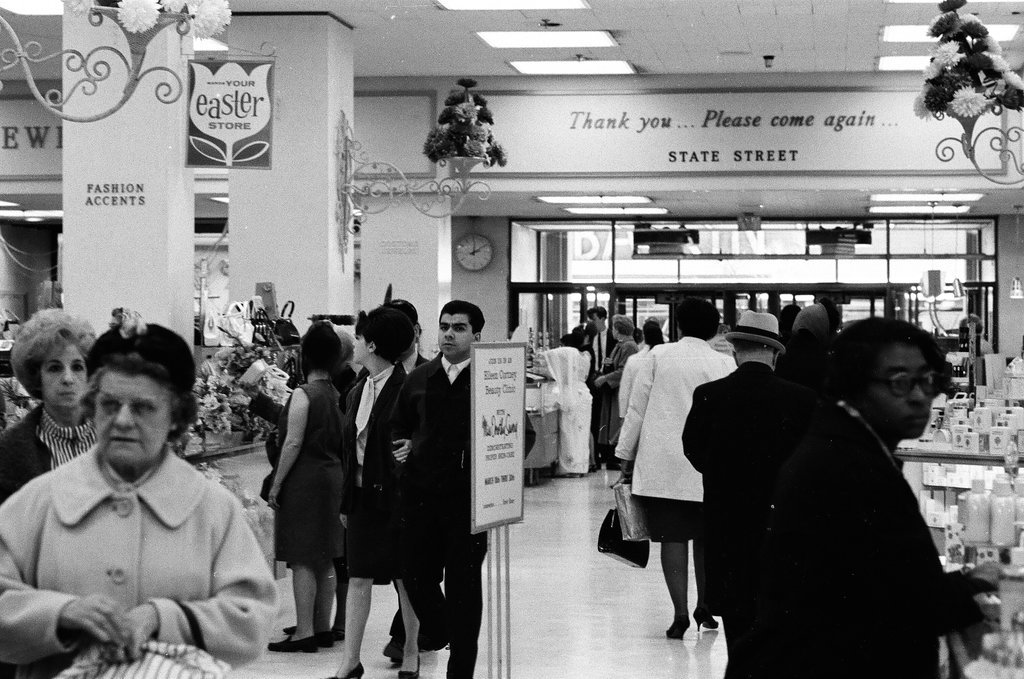 Shoppers in Montgomery Ward & Co. - Ralph Arvidson for Chicago Sun-Times