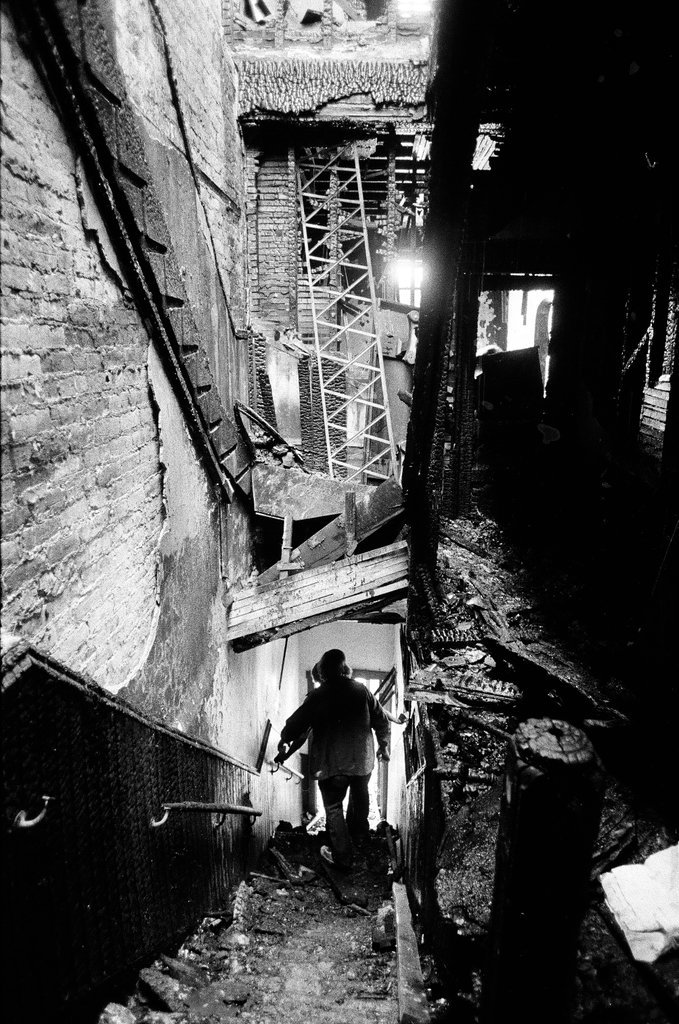 Aftermath of 3rd alarm fire in McKinley Park - Gene Pesek for Chicago Sun-Times