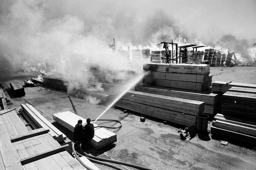 Fire at Berwyn Lumber Company - James (Jim) Klepitsch for Chicago Sun-Times