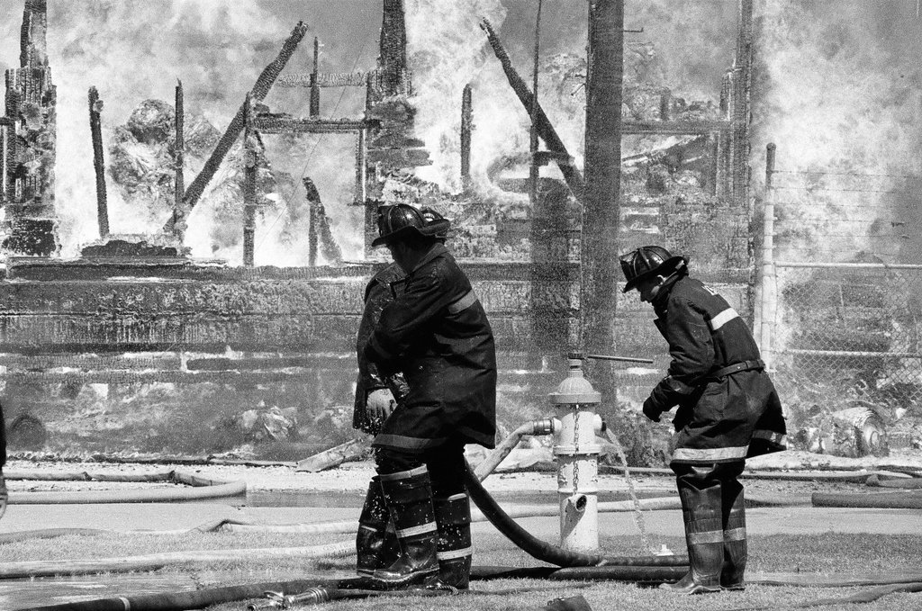 Fire at Berwyn Lumber Company - James (Jim) Klepitsch for Chicago Sun-Times