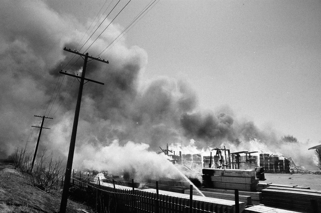 Fire at Berwyn Lumber Company - James (Jim) Klepitsch for Chicago Sun-Times