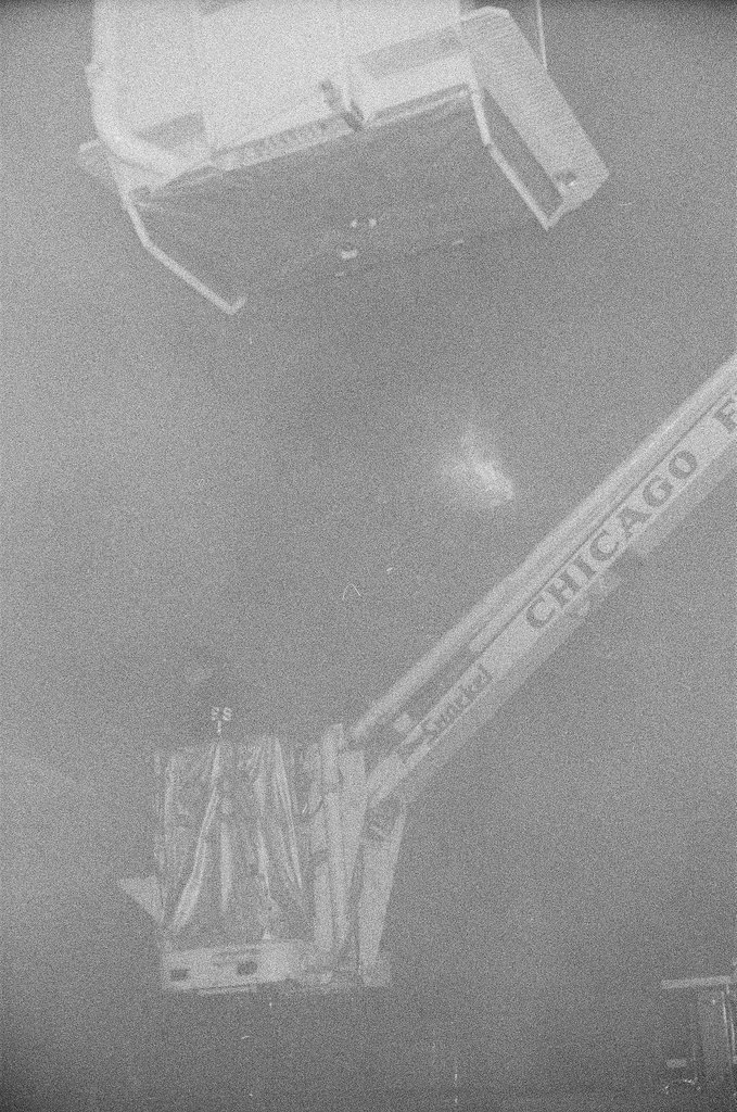 Firefighters putting out fire in Douglas - Randy B. Leffingwell for Chicago Sun-Times