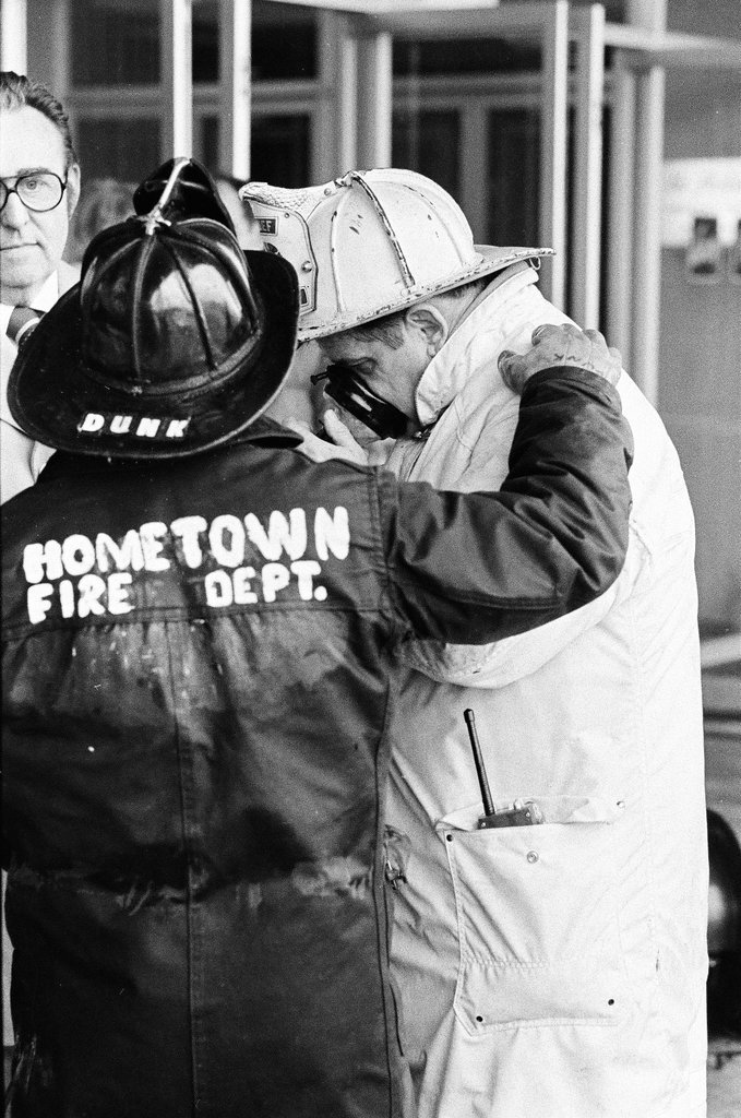 Firefighters at Carson Pirie Scott in Evergreen Park - Kevin Horan for Chicago Sun-Times