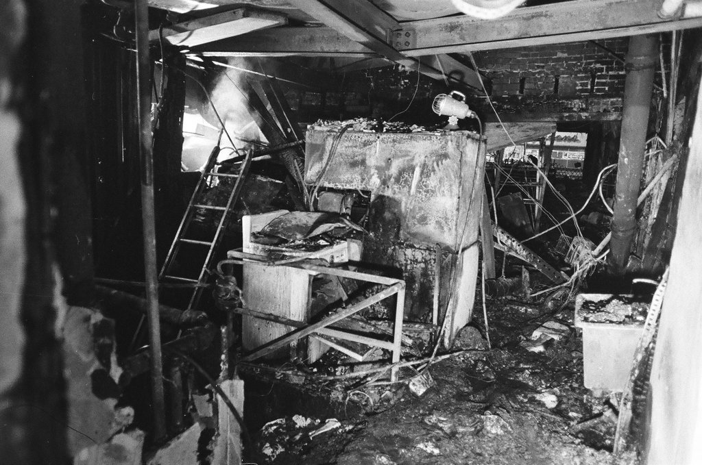 Firefighters assess fire damage in South Shore - Duane Hall for Chicago Sun-Times