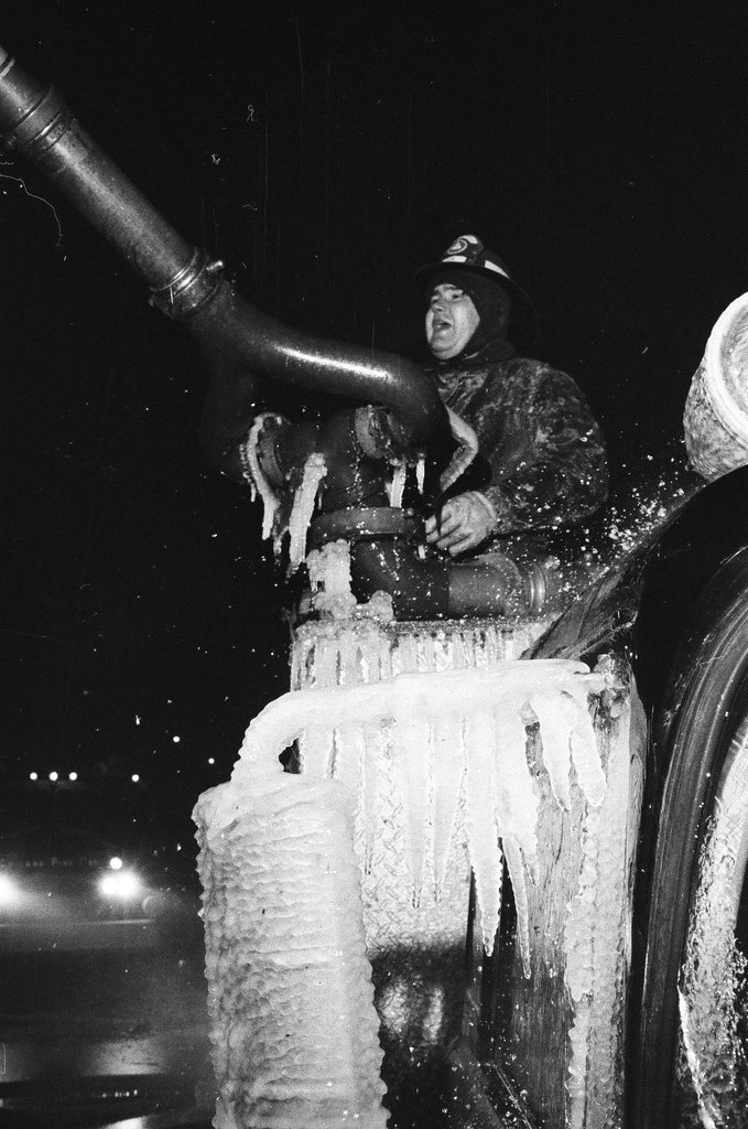 Firefighters at a Near West Side fire - Don Bierman for Chicago Sun-Times