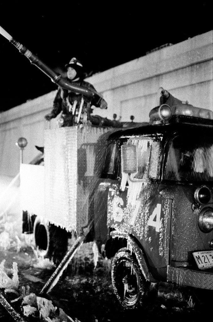 Firefighters at a Near West Side fire - Don Bierman for Chicago Sun-Times