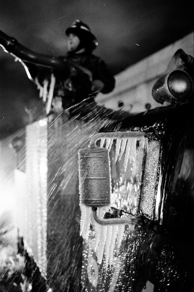 Firefighters at a Near West Side fire - Don Bierman for Chicago Sun-Times